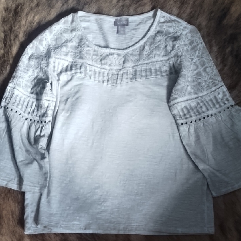 Chico's Tan Lace Blouse